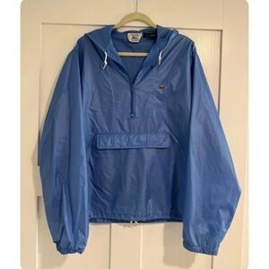 Izod Lacoste Sky Blue Hooded Pullover Zylon Jacket